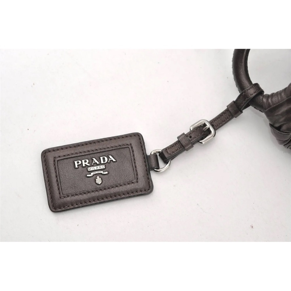 PRADA NAPA LEATHER HOBO SHOULDER BAG - Picture 12 of 16